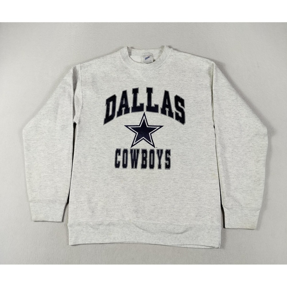 Vintage Dallas Cowboys Sweatshirt Mens Large Gray NFL Football Bike USA 90s‎